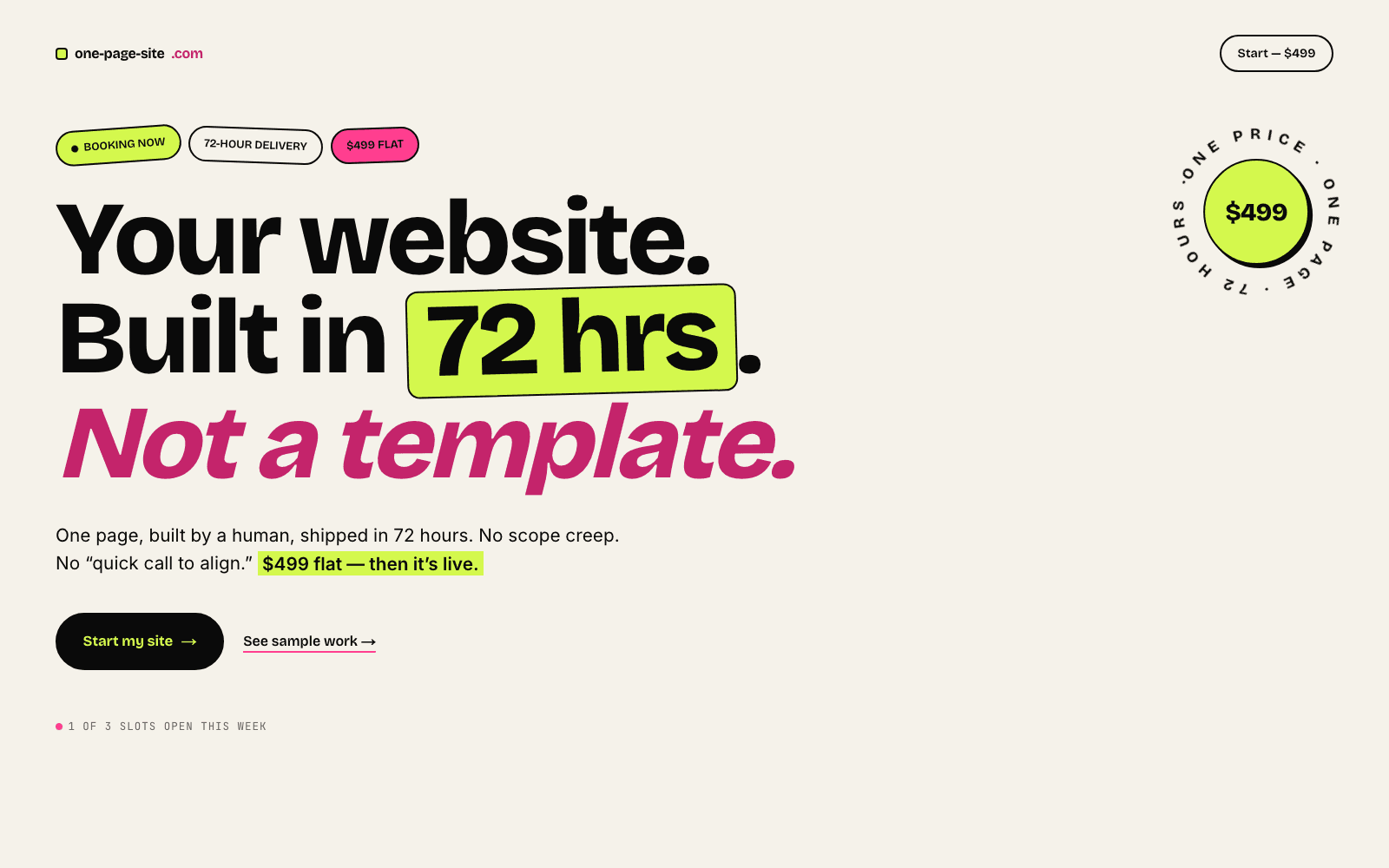 One-Page Site